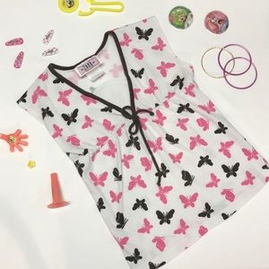 Zoey Girls Butterfly Knit Short Sleeve Top